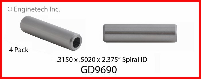 Enginetech Engine Valve Guide - 4 Pack - GD9690
