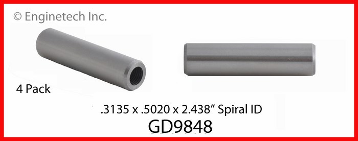 Enginetech Engine Valve Guide - 4 Pack - GD9848