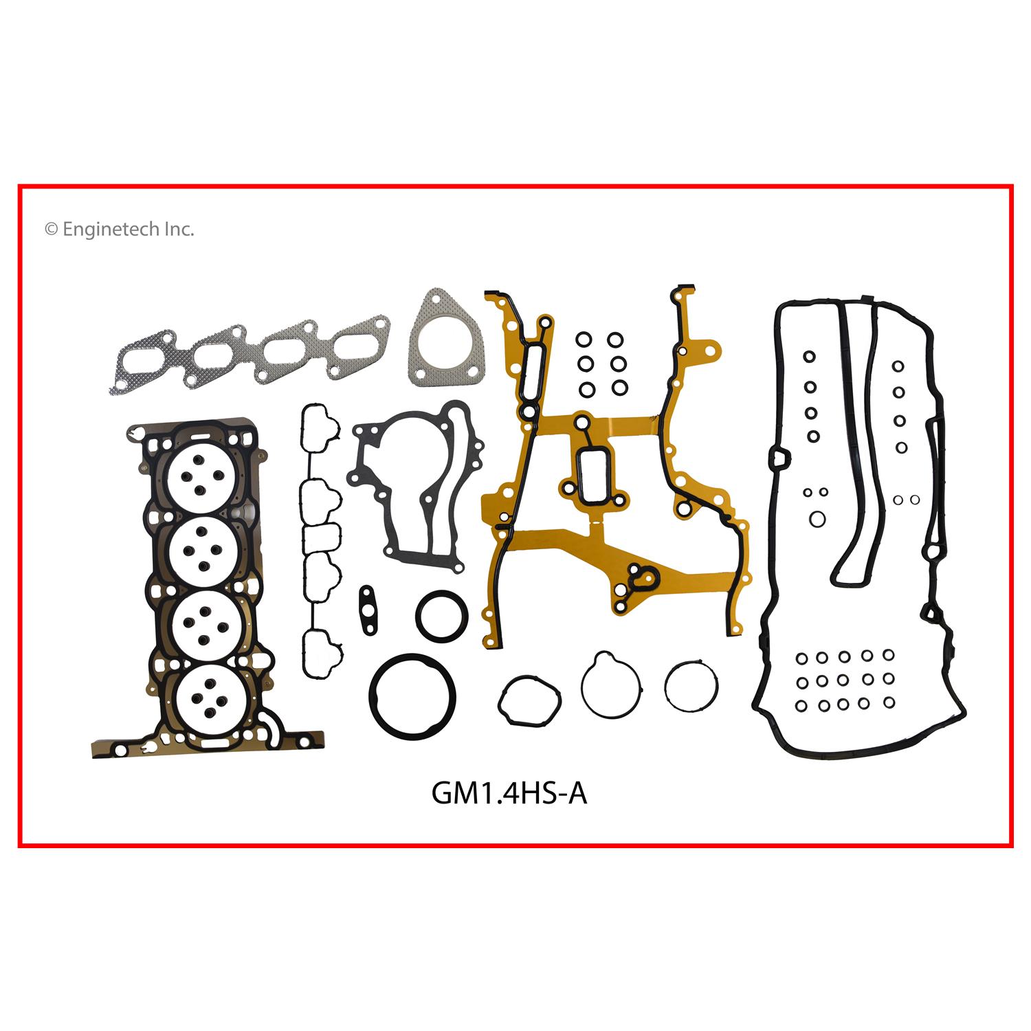 Enginetech Engine Cylinder Head Gasket Set - GMC / Chevrolet Car and Truck - GM1.4HS-A