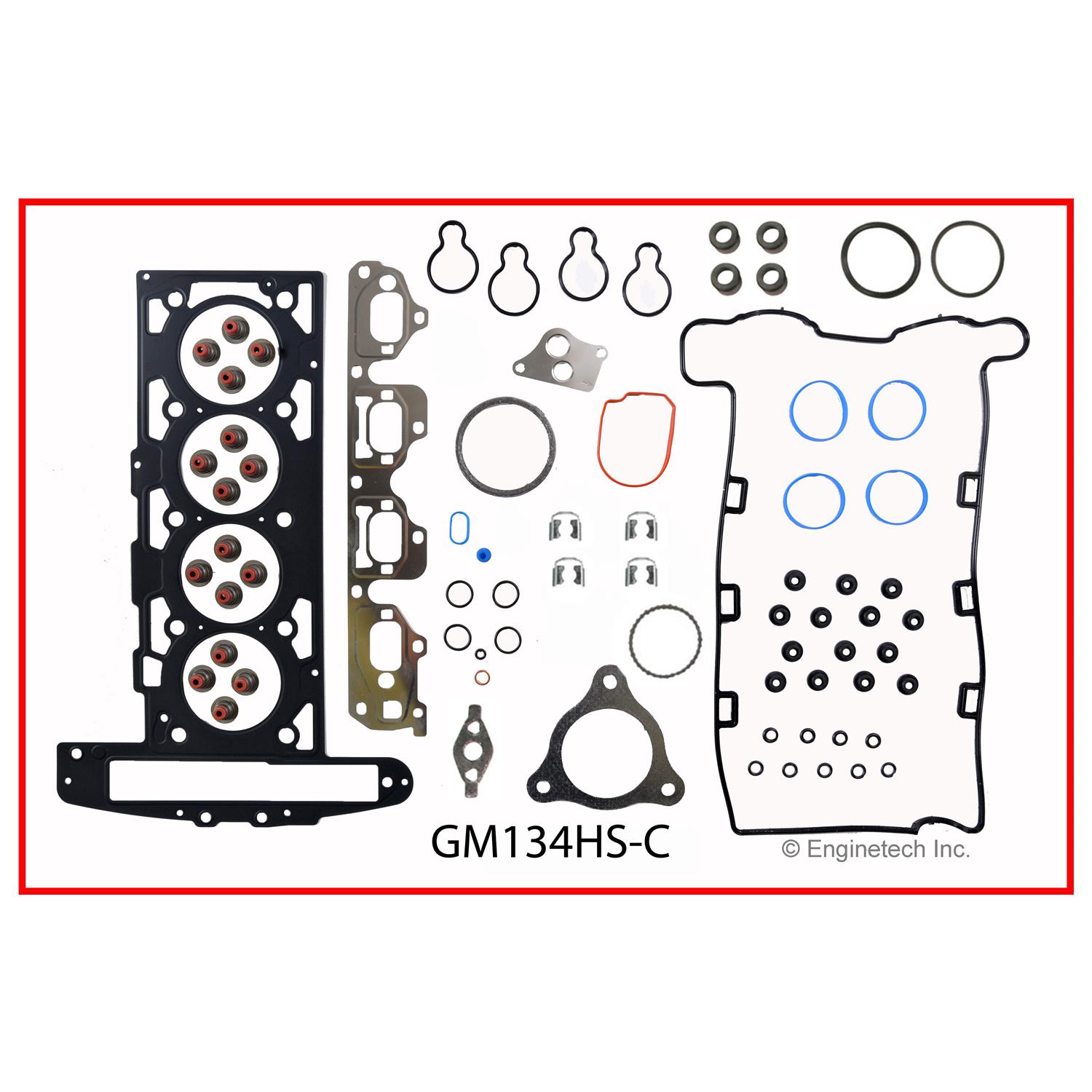 Enginetech Engine Cylinder Head Gasket Set - GMC / Chevrolet Car and Truck with Head Bolts - GM134HS-CWB
