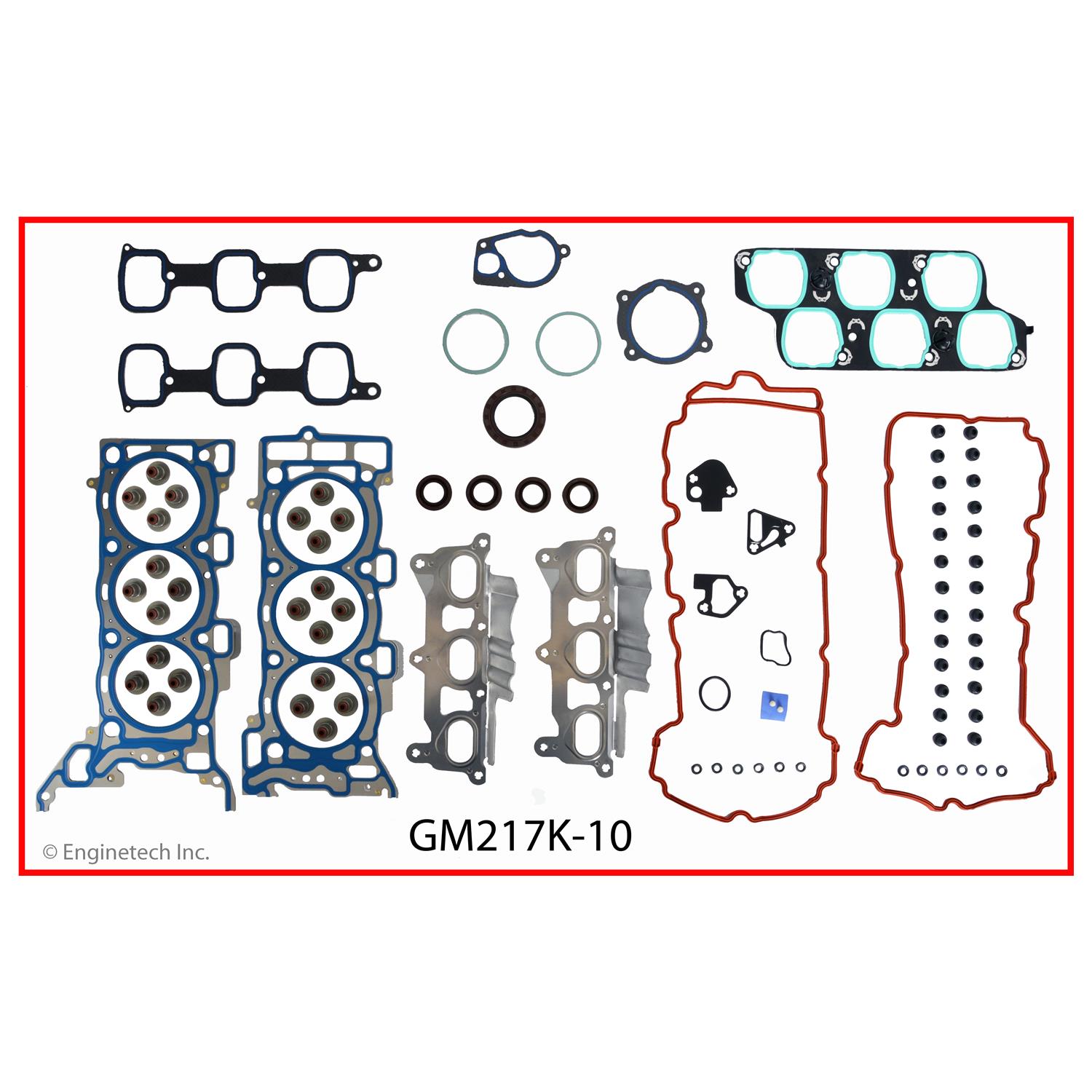 Enginetech Engine Full Gasket Set - GMC / Chevrolet Car and Truck - GM217K-10