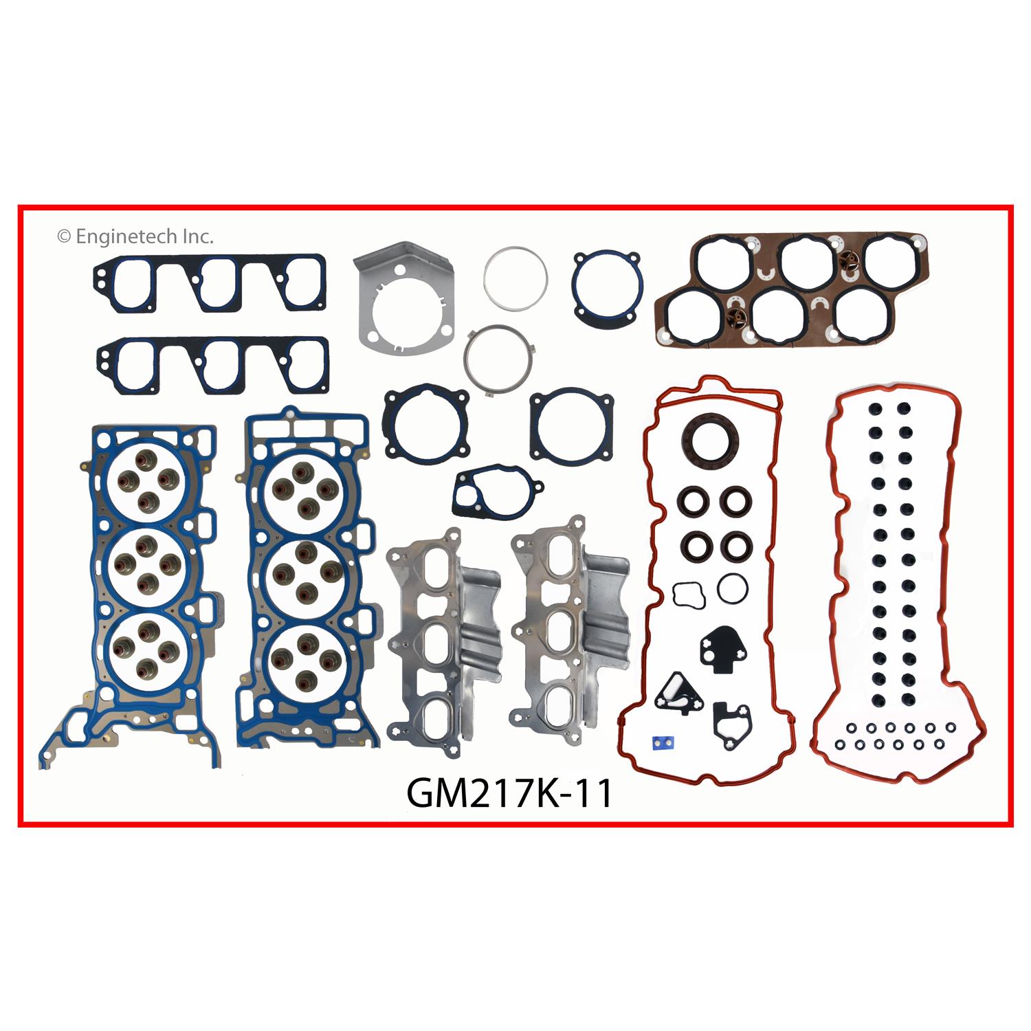 Enginetech Engine Full Gasket Set - GMC / Chevrolet Car and Truck - GM217K-11