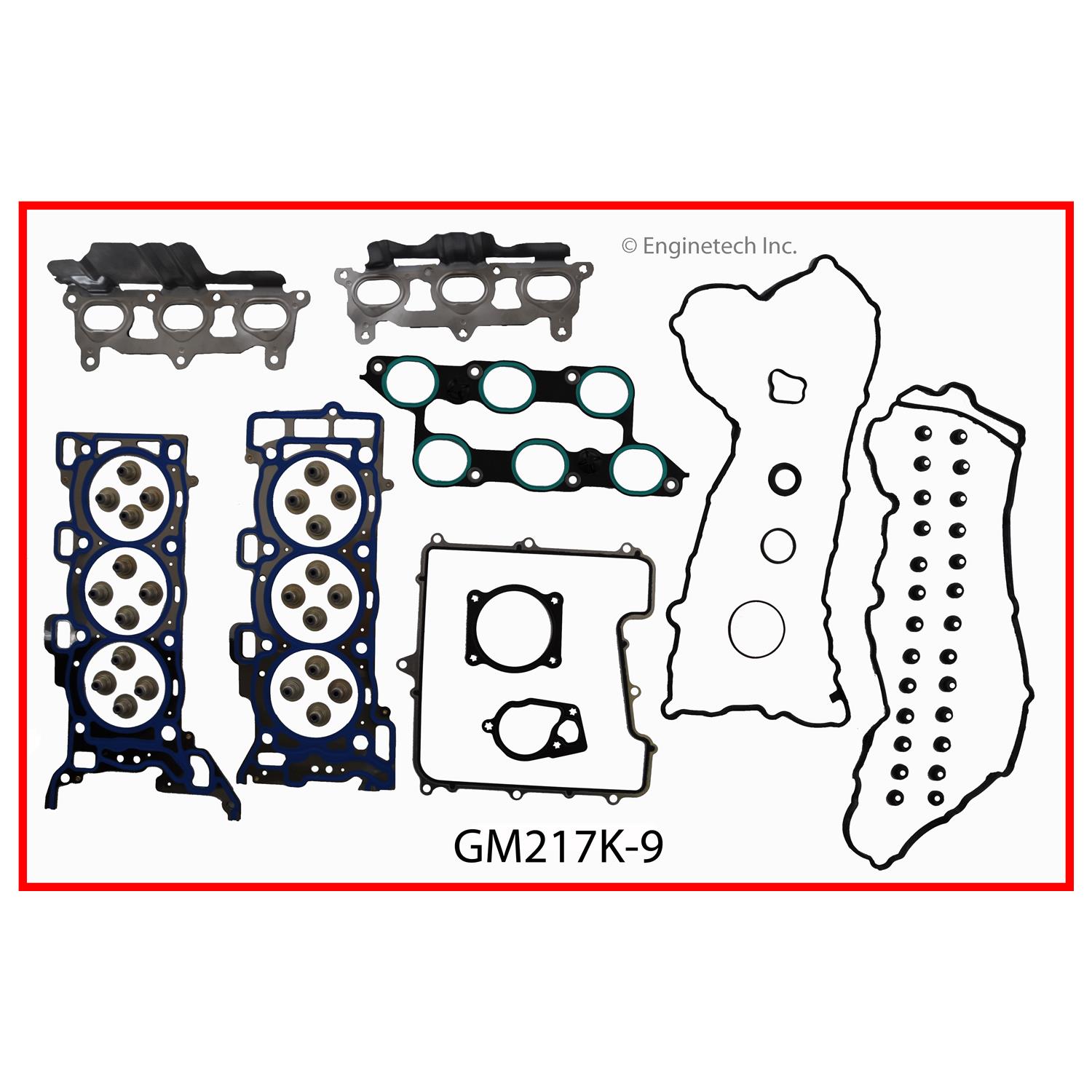 Enginetech Engine Full Gasket Set - GMC / Chevrolet Car and Truck - GM217K-9