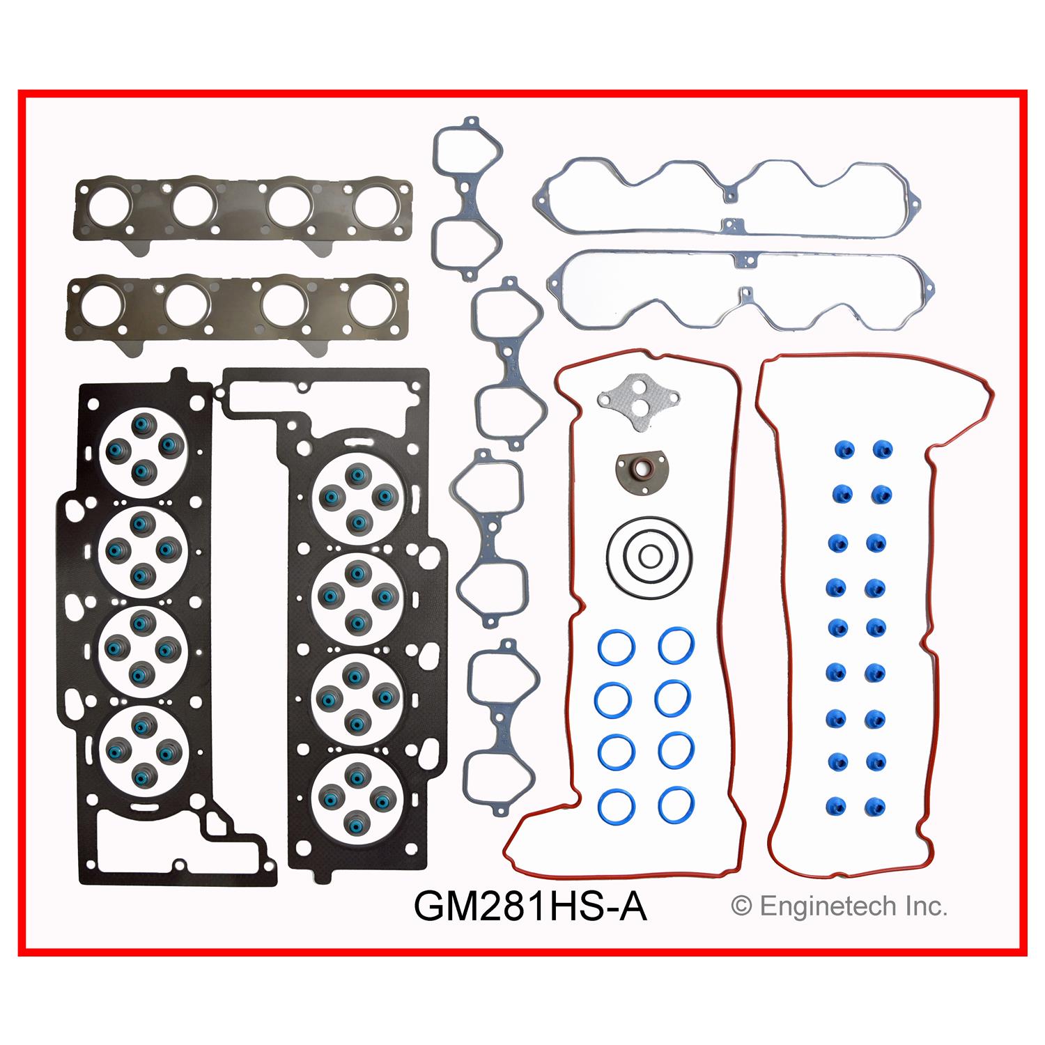 Enginetech Engine Cylinder Head Gasket Set - GMC / Chevrolet Car and Truck - GM281HS-A