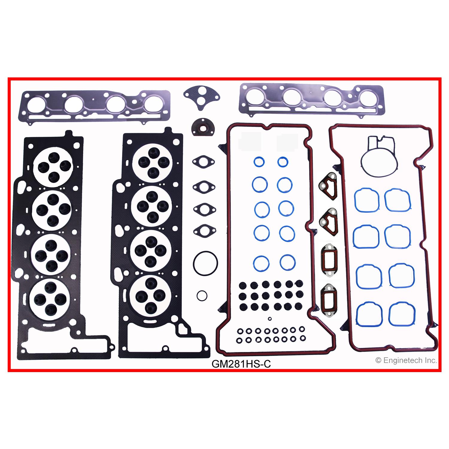 Enginetech Engine Cylinder Head Gasket Set - GMC / Chevrolet Car and Truck - GM281HS-C
