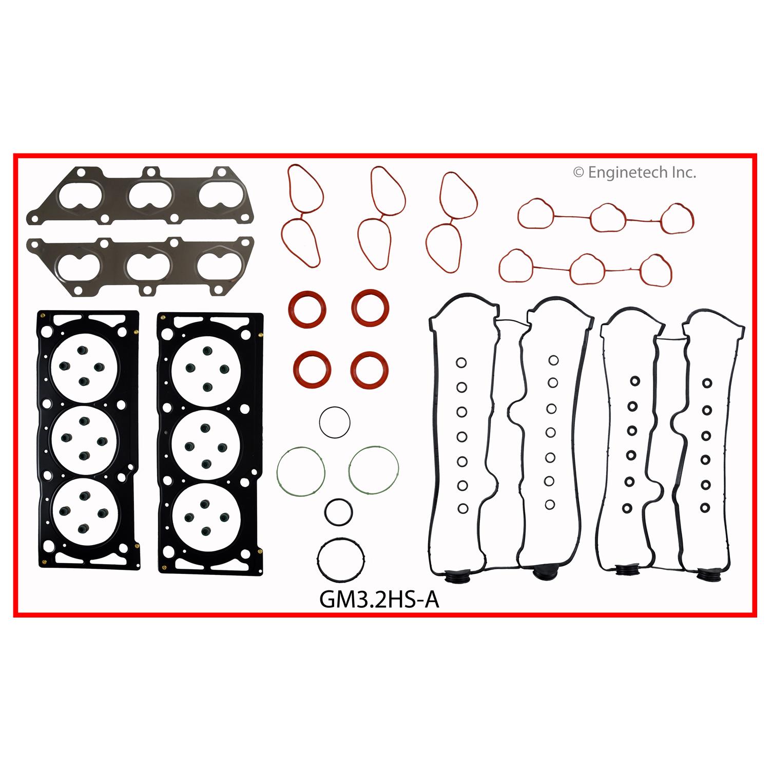 Enginetech Engine Cylinder Head Gasket Set - GMC / Chevrolet Car and Truck - GM3.2HS-A