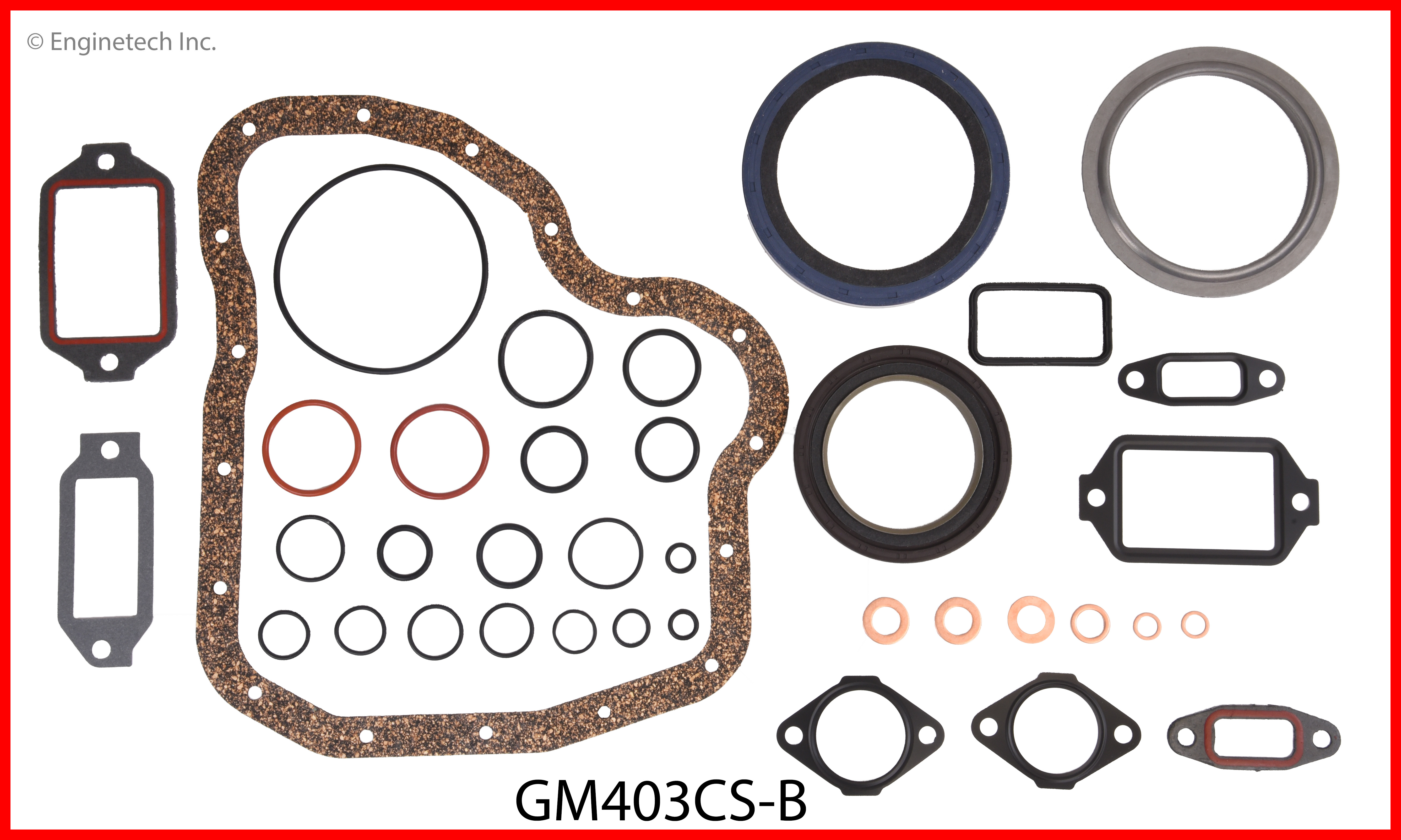 Enginetech Engine Lower End Gasket Set GMC / Chevrolet Car and Truck - GM403CS-B