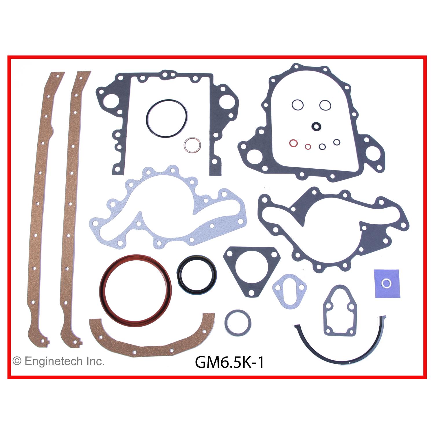 Enginetech Engine Full Gasket Set - GMC / Chevrolet Car and Truck - GM6.5K-1