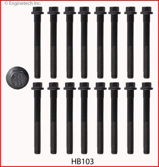 Enginetech Engine Head Bolt Set- For One Cylinder - HB103