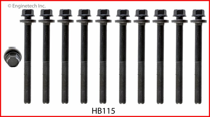 Enginetech Engine Head Bolt Set- For One Cylinder - HB115