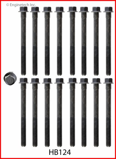 Enginetech Engine Head Bolt Set- For One Cylinder - HB124