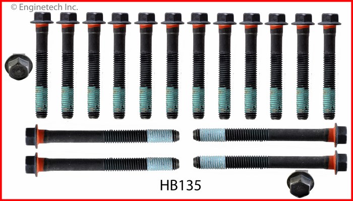 Enginetech Engine Head Bolt Set- For One Cylinder - HB135