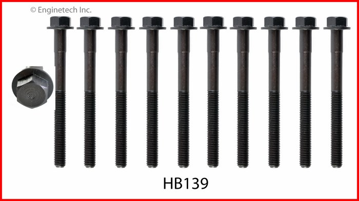 Enginetech Engine Head Bolt Set- For One Cylinder - HB139