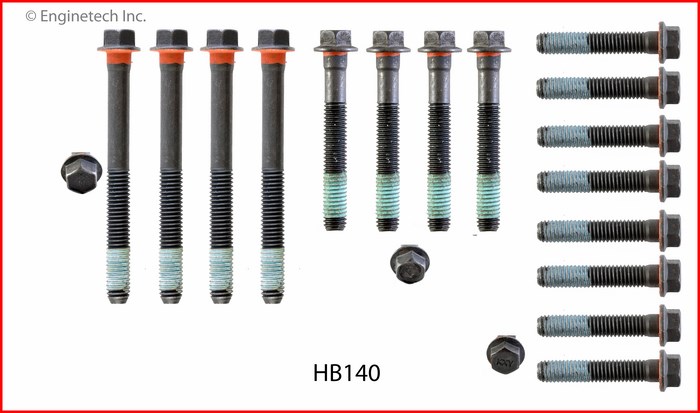 Enginetech Engine Head Bolt Set- For One Cylinder - HB140