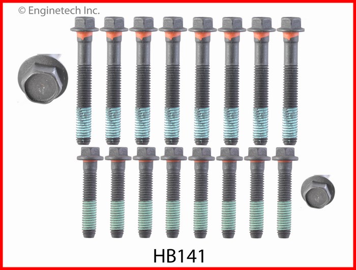 Enginetech Engine Head Bolt Set- For One Cylinder - HB141