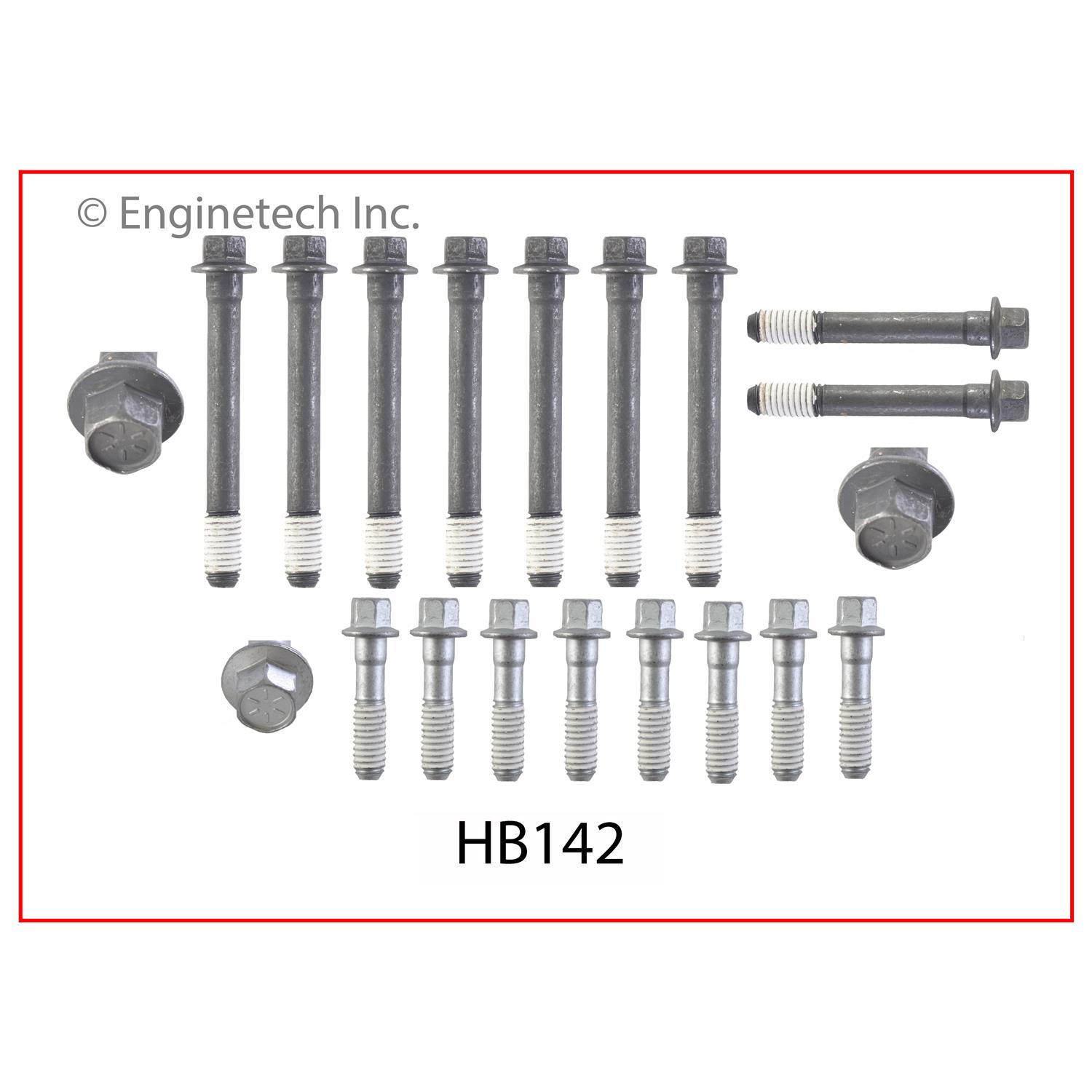 Enginetech Engine Head Bolt Set- For One Cylinder - HB142