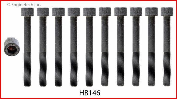Enginetech Engine Head Bolt Set- For One Cylinder - HB146