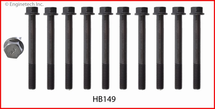 Enginetech Engine Head Bolt Set- For One Cylinder - HB149