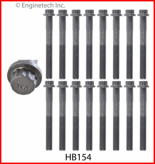Enginetech Engine Head Bolt Set- For One Cylinder - HB154
