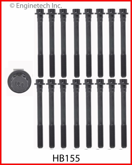 Enginetech Engine Head Bolt Set- For One Cylinder - HB155