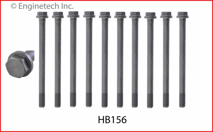 Enginetech Engine Head Bolt Set- For One Cylinder - HB156