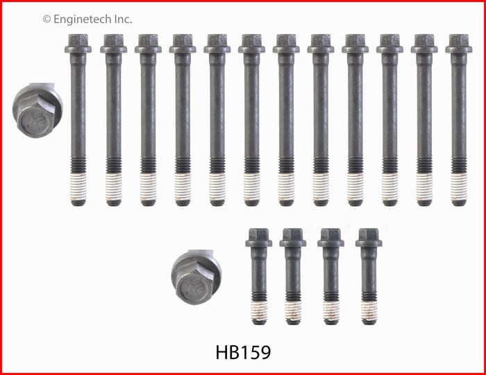 Enginetech Engine Head Bolt Set- For One Cylinder - HB159