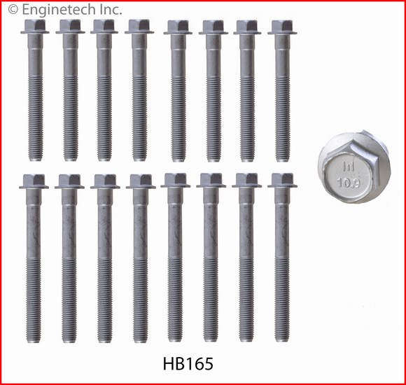 Enginetech Engine Head Bolt Set- For One Cylinder - HB165