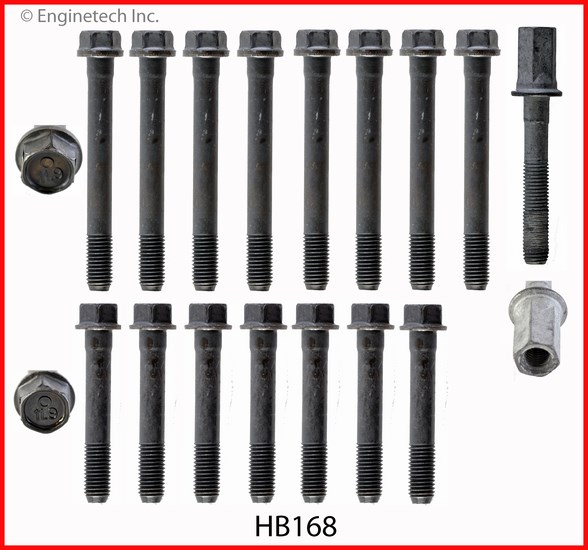 Enginetech Engine Head Bolt Set- For One Cylinder - HB168