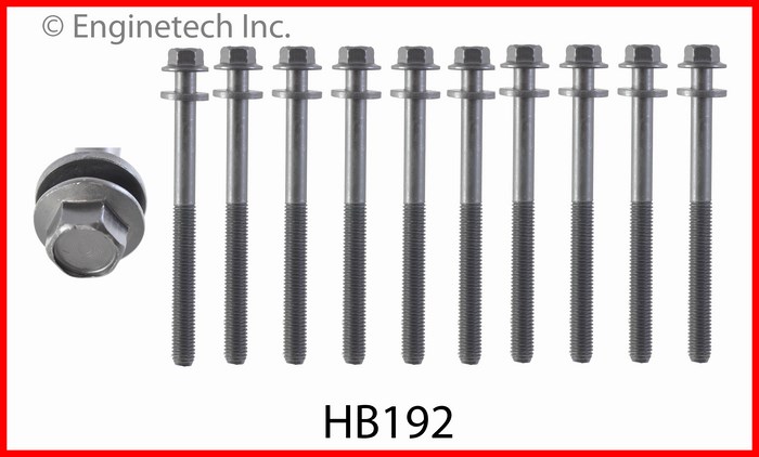 Enginetech Engine Head Bolt Set- For One Cylinder - HB192
