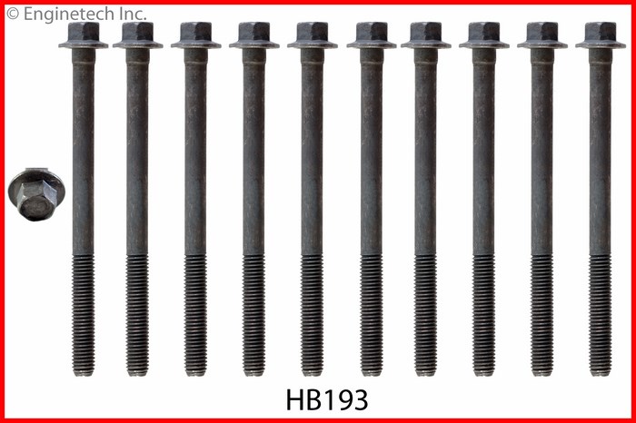 Enginetech Engine Head Bolt Set- For One Cylinder - HB193