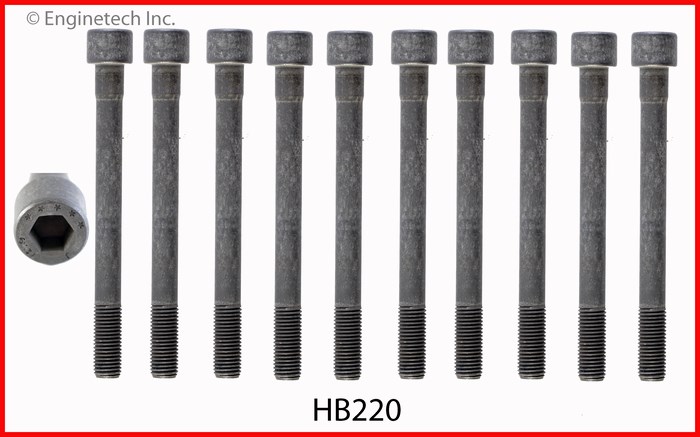 Enginetech Engine Head Bolt Set- For One Cylinder - HB220