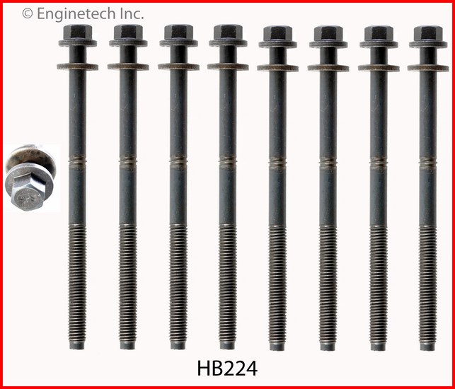 Enginetech Engine Head Bolt Set- For One Cylinder - HB224