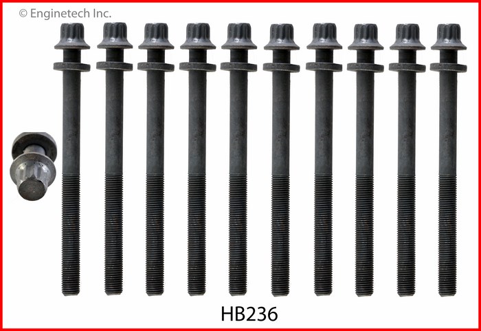 Enginetech Engine Head Bolt Set- For One Cylinder - HB236