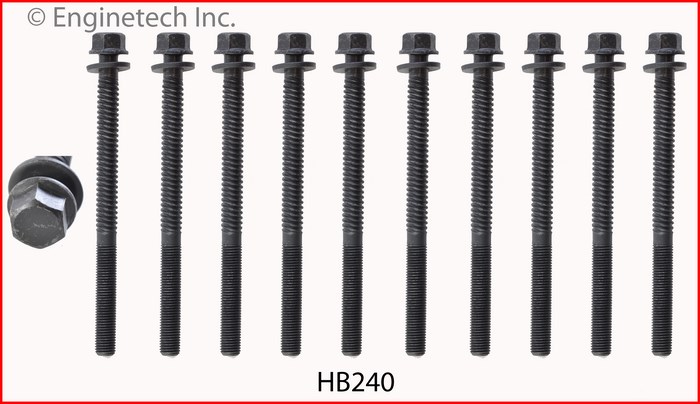 Enginetech Engine Head Bolt Set- For One Cylinder - HB240