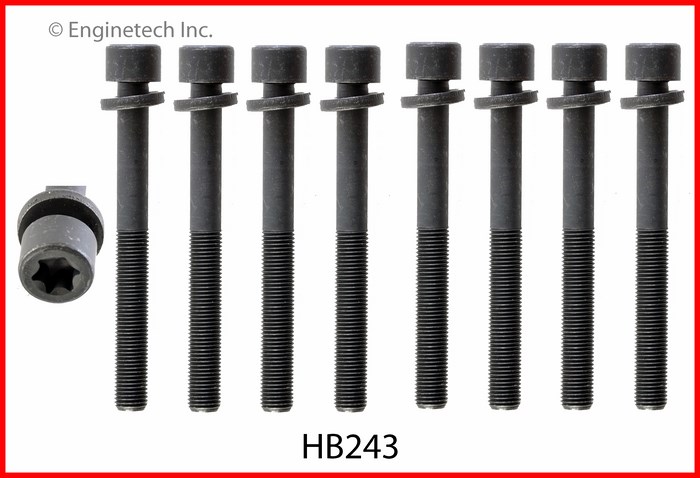 Enginetech Engine Head Bolt Set- For One Cylinder - HB243