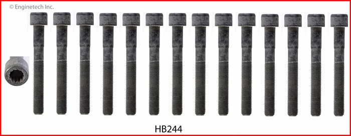 Enginetech Engine Head Bolt Set- For One Cylinder - HB244