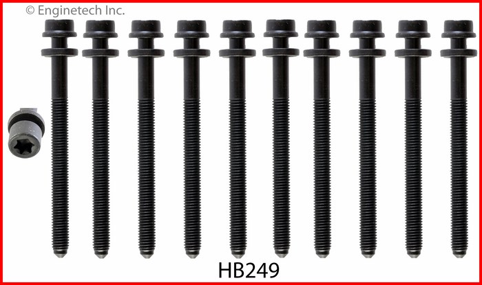 Enginetech Engine Head Bolt Set- For One Cylinder - HB249