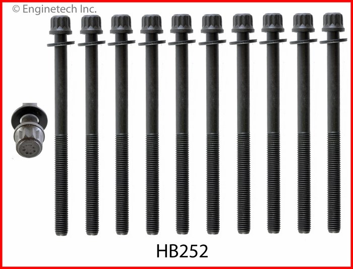 Enginetech Engine Head Bolt Set- For One Cylinder - HB252