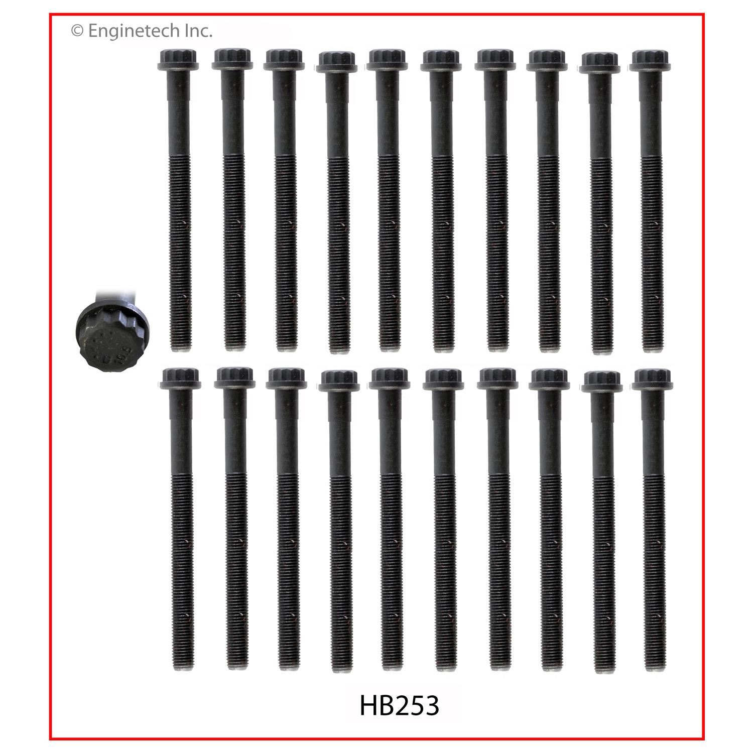 Enginetech Engine Head Bolt Set- For One Cylinder - HB253