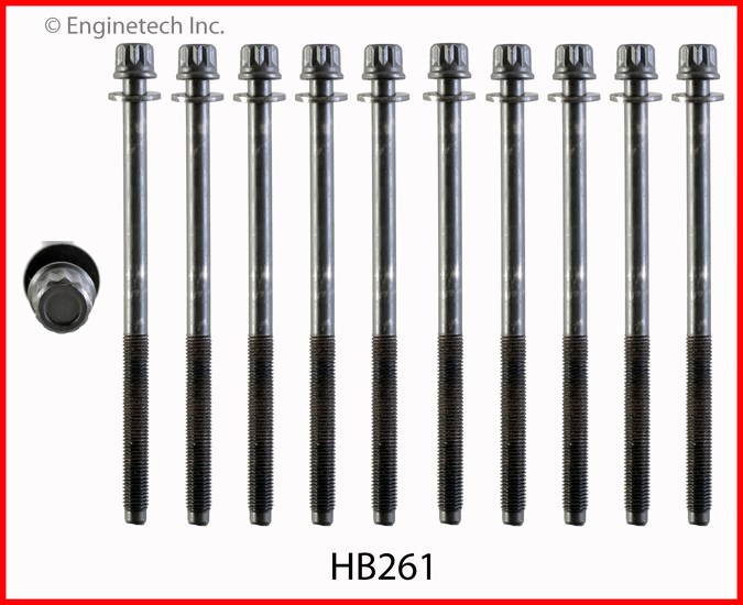 Enginetech Engine Head Bolt Set- For One Cylinder - HB261