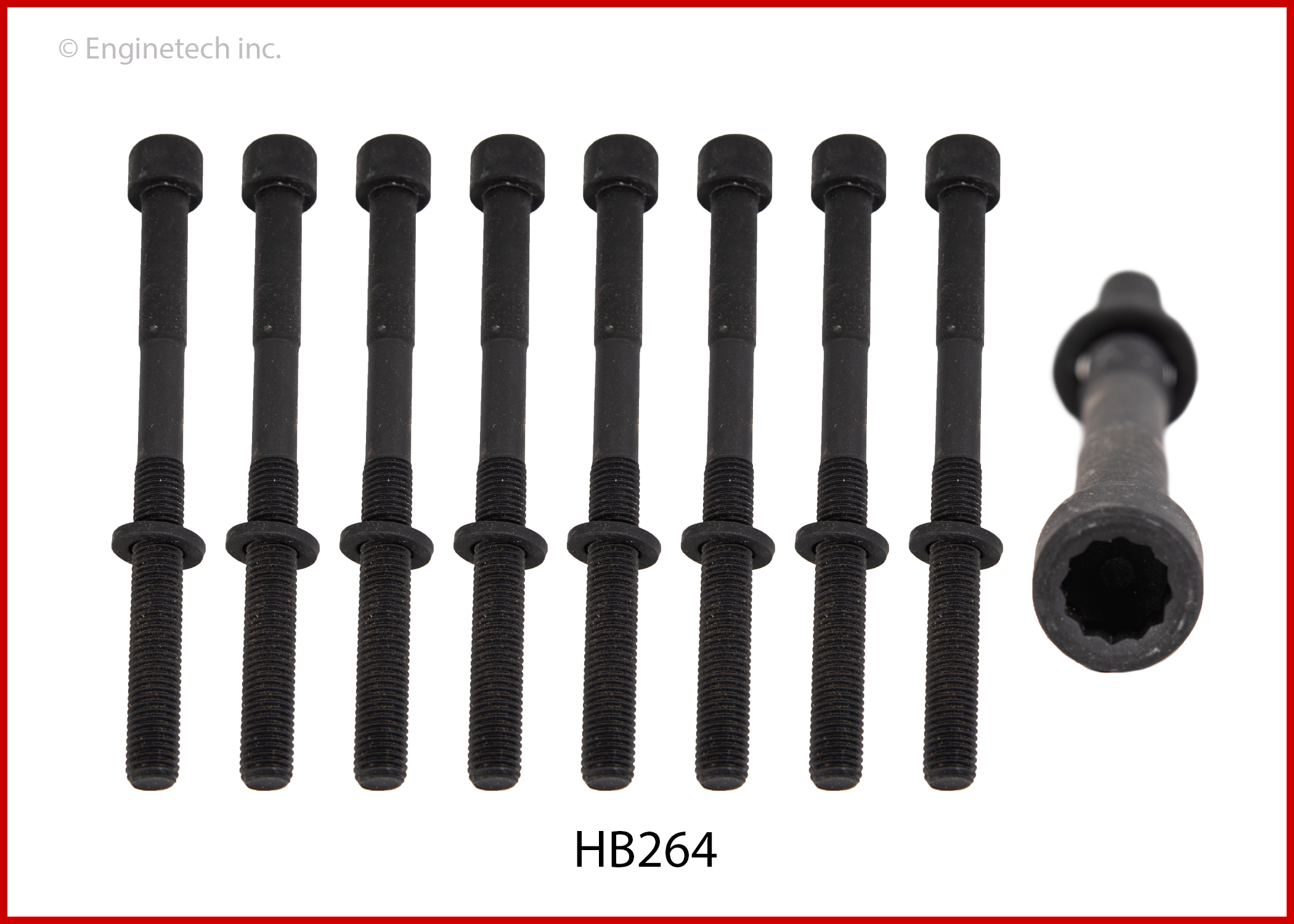 Enginetech Engine Head Bolt Set- For One Cylinder - HB264