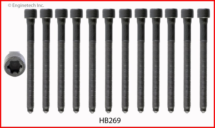 Enginetech Engine Head Bolt Set- For One Cylinder - HB269