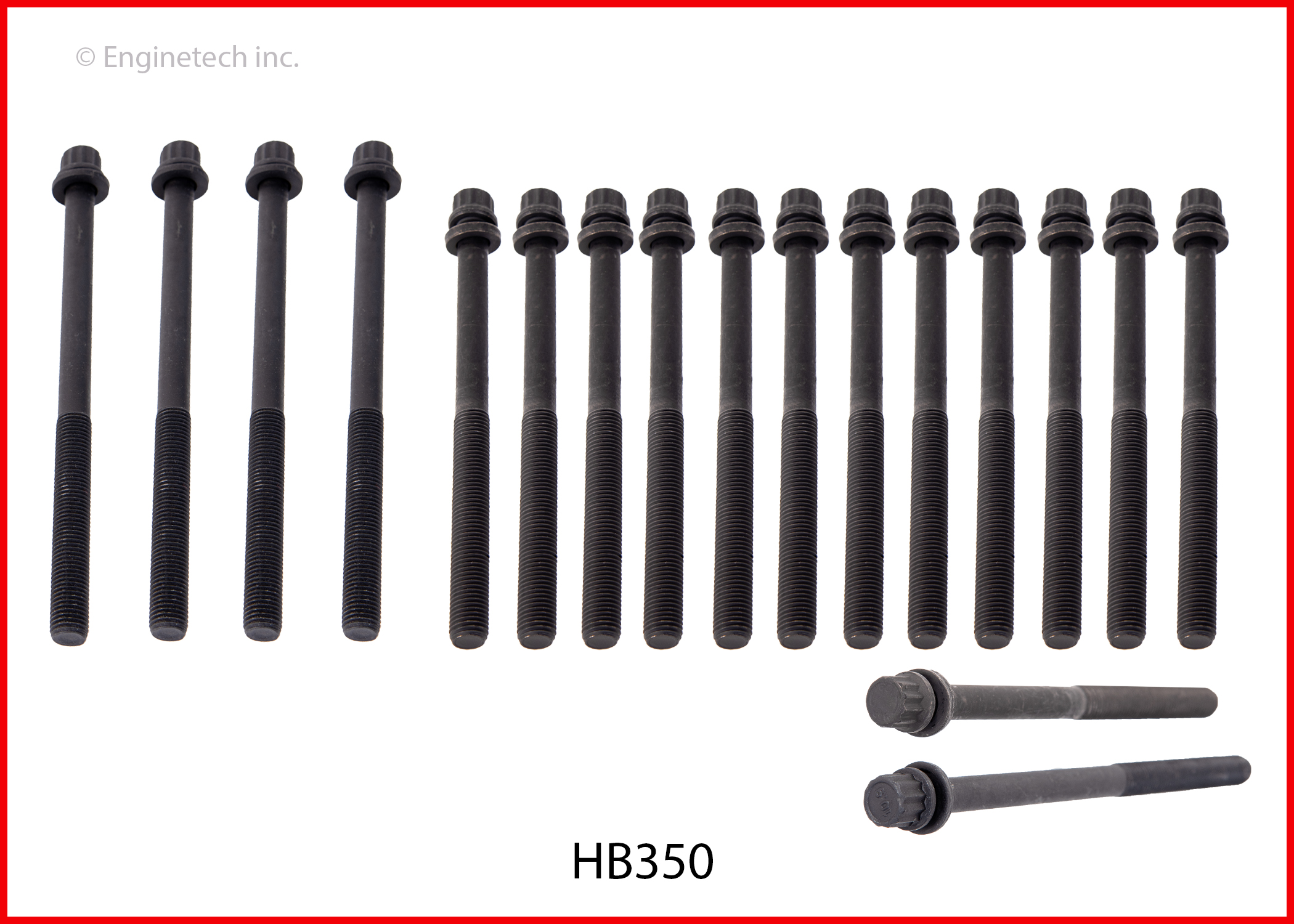 Enginetech Engine Head Bolt Set- For One Cylinder - HB350