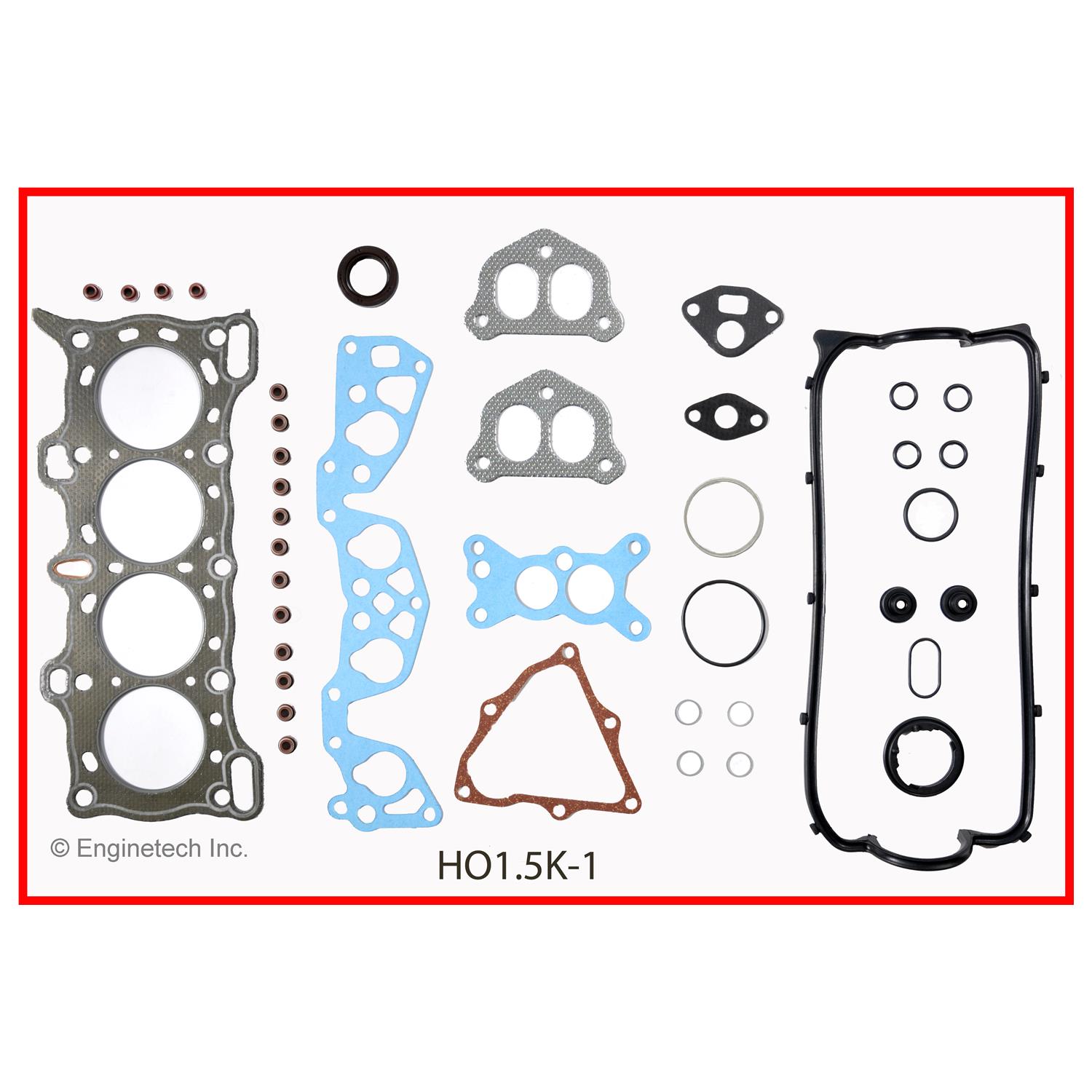 Enginetech Engine Full Gasket Set - Honda Car and Truck - HO1.5K-1