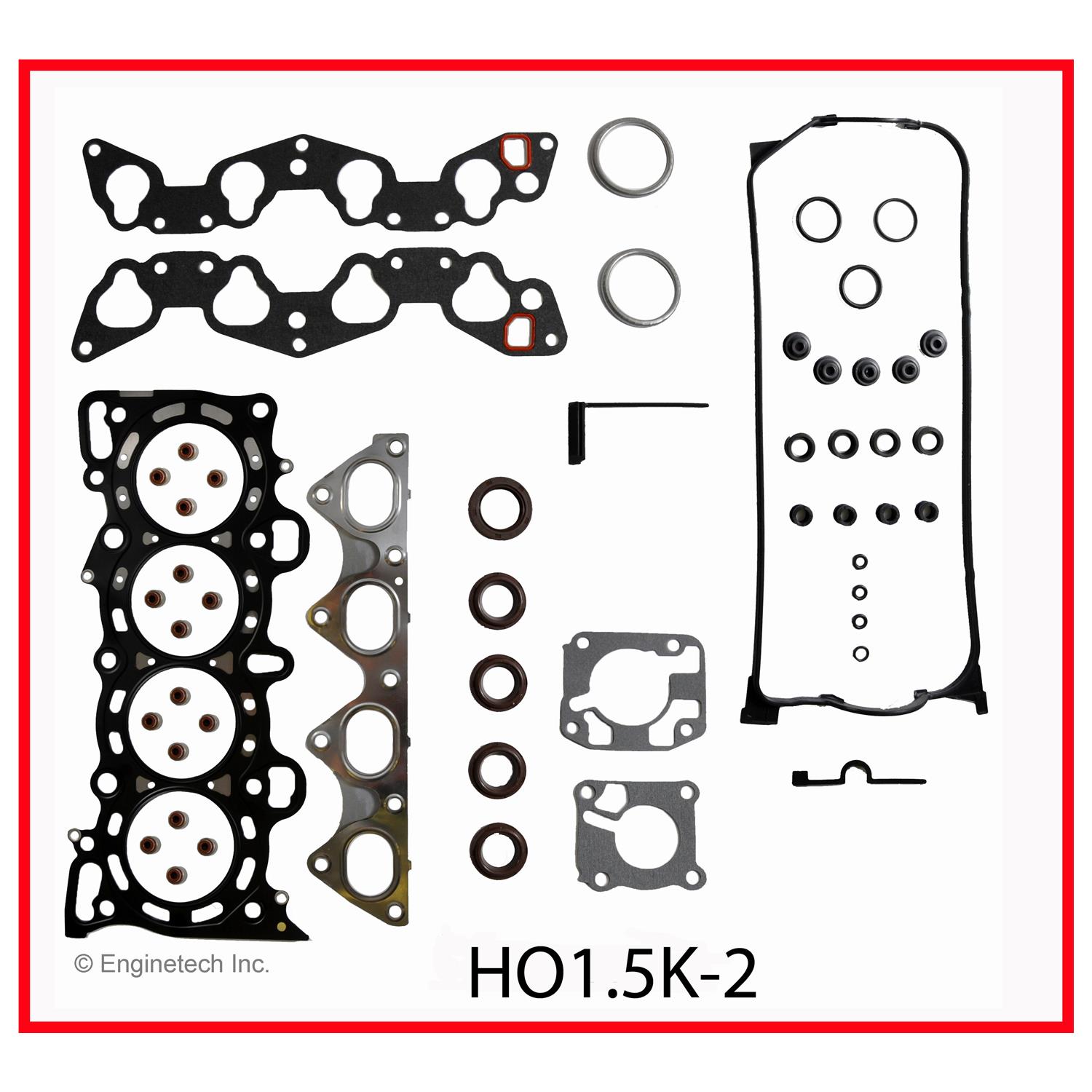 Enginetech Engine Full Gasket Set - Honda Car and Truck - HO1.5K-2
