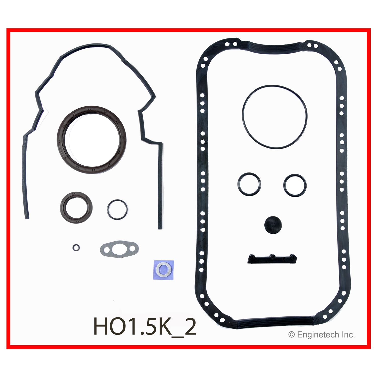 Enginetech Engine Full Gasket Set - Honda Car and Truck - HO1.5K-2