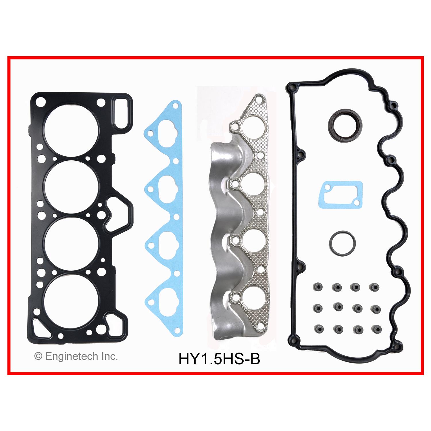 Enginetech Engine Cylinder Head Gasket Set - Hyundai Car and Truck - HY1.5HS-B