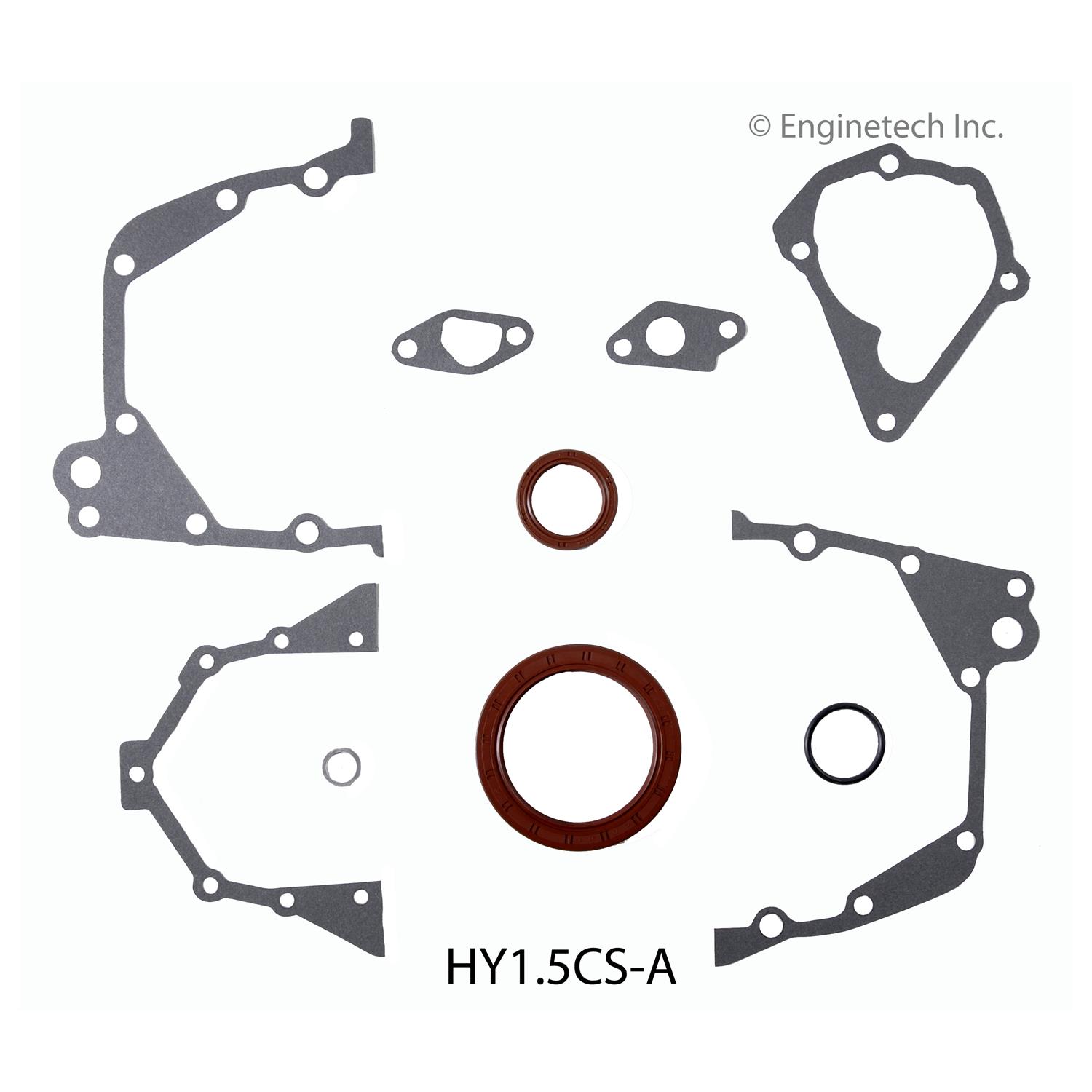 Enginetech Engine Full Gasket Set - Hyundai Car and Truck - HY1.5K-2