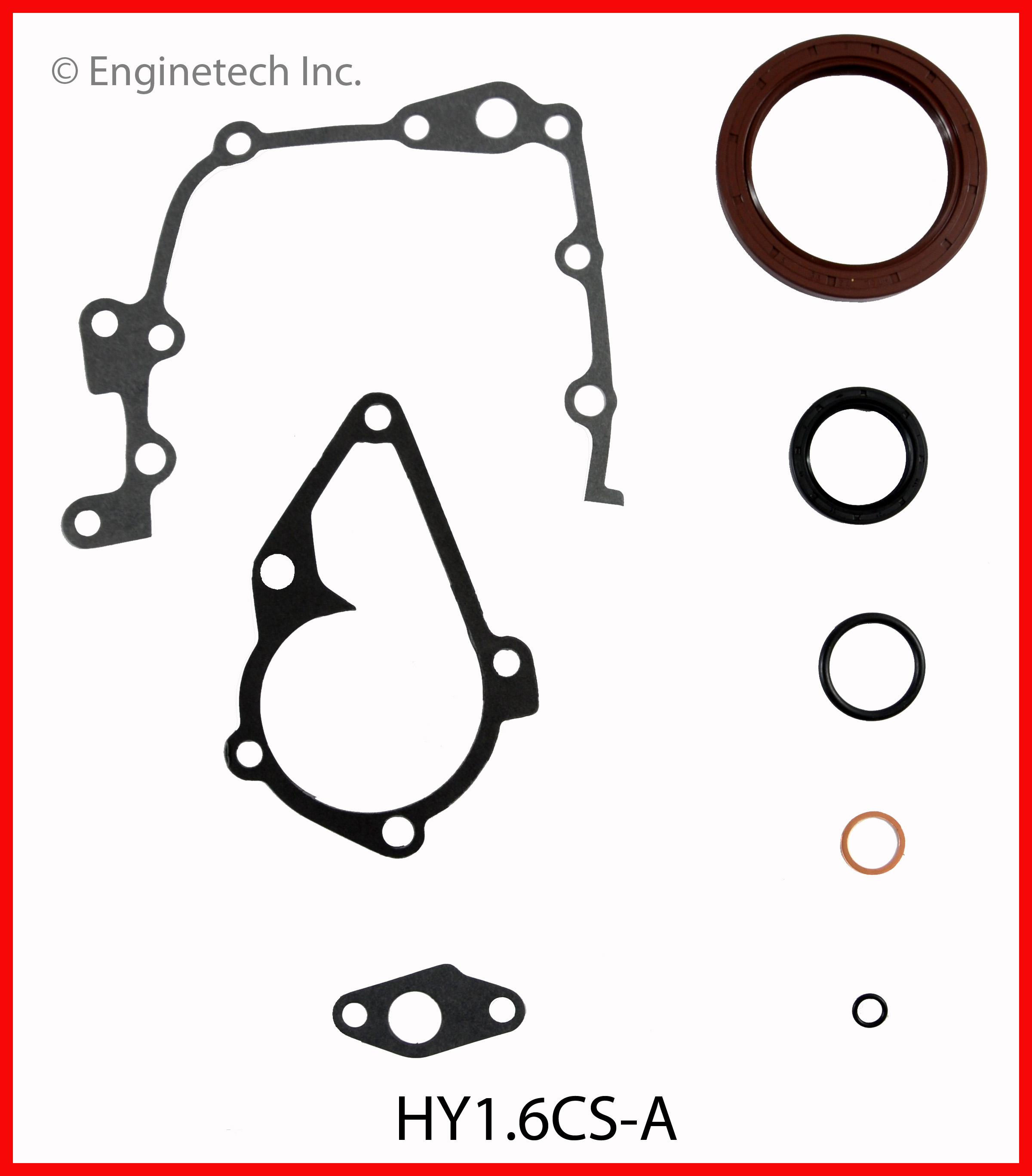 Enginetech Engine Lower End Gasket Set Hyundai Car and Truck - HY1.6CS-A