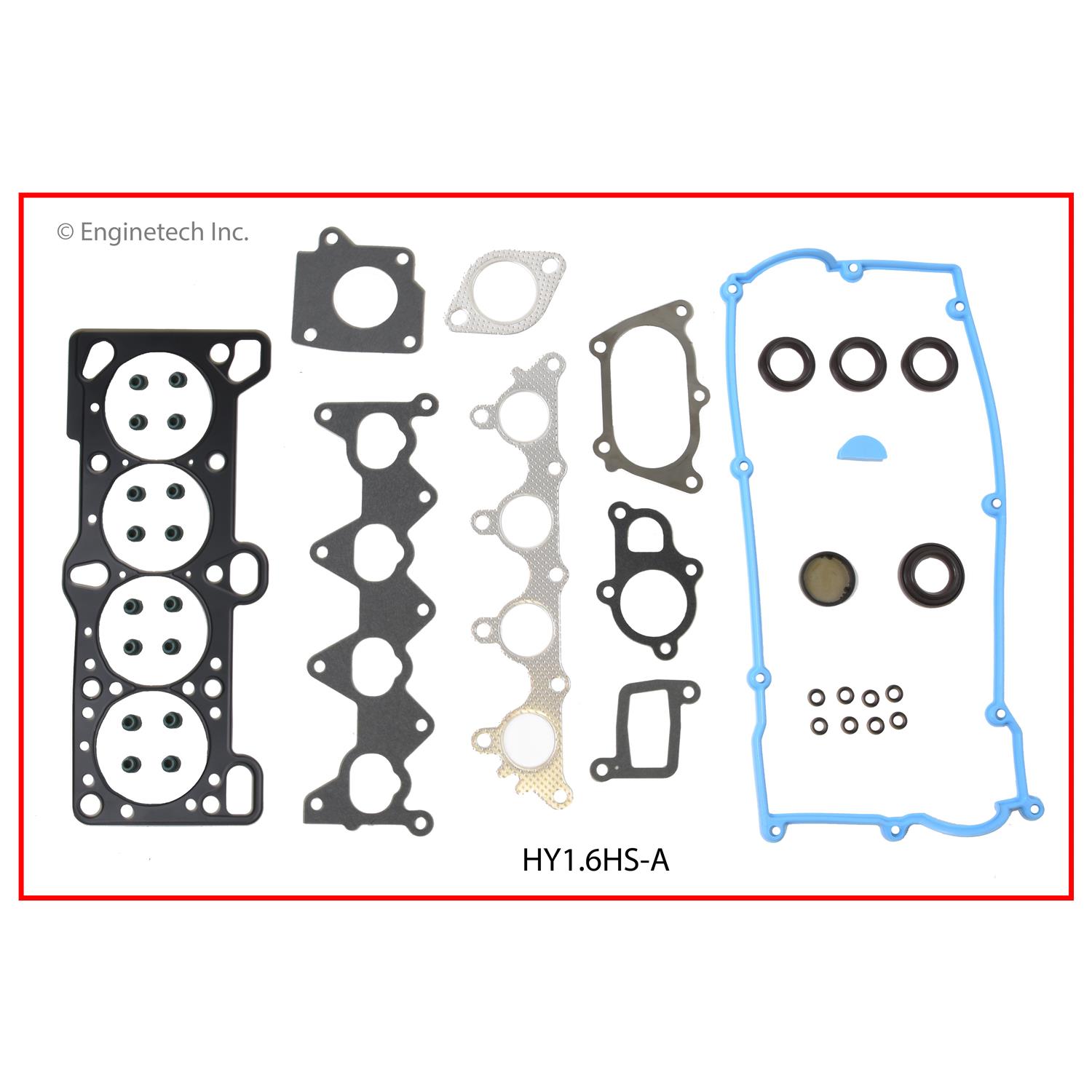 Enginetech Engine Cylinder Head Gasket Set - Hyundai Car and Truck - HY1.6HS-A